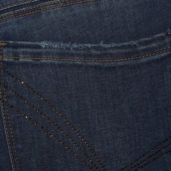 Democracy Itty Bitty Bootcut Cascading Rhinestone Detail Denim Jean Sizes NEW - Picture 4 of 14
